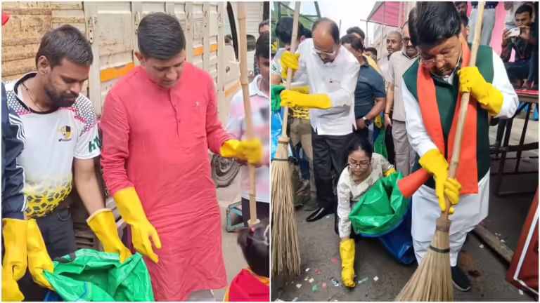 इसलिए तो स्वच्छता में सबका गुरु है इंदौर, 8 हजार सफाई कर्मचारी छुट्टी पर… नेता और जनता खुद उतरे सफाई करने