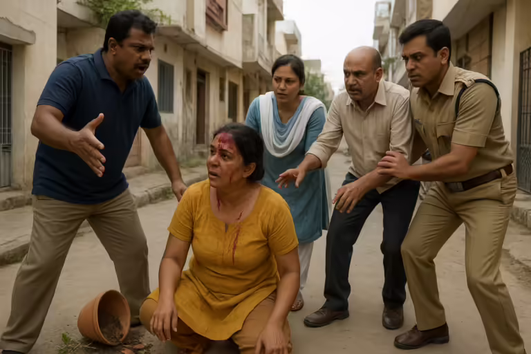 शोर मचाने से मना किया तो पड़ोसी ने गमला फेंक कर महिला का सिर फोड़ा