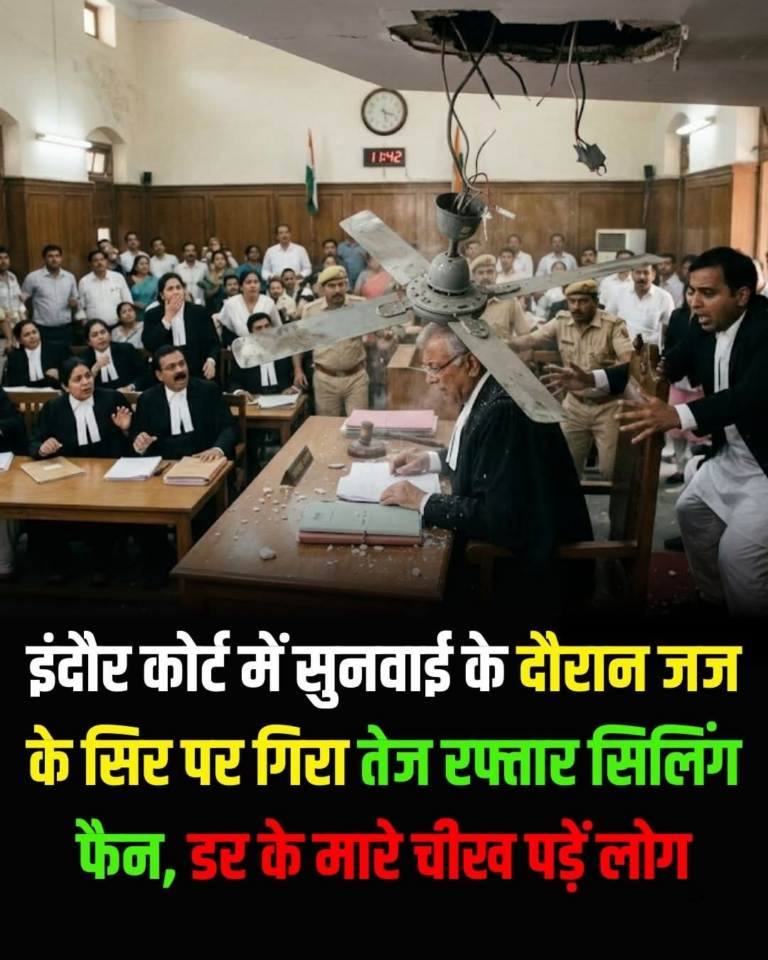 इंदौर डिस्ट्रिक्ट कोर्ट में महिला एडीजे पर गिरा सीलिंग फैन, बड़ा हादसा टला