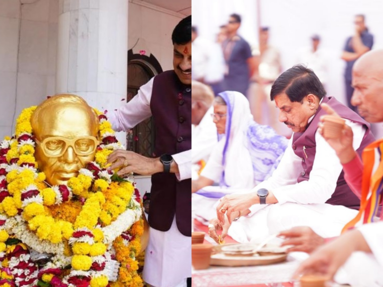 अम्बेडकर जयंती पर मुख्यमंत्री डॉ. यादव ने जन्मस्थली डॉ. आंबेडकर नगर (महू) पहुँचकर अर्पित की श्रद्धांजलि