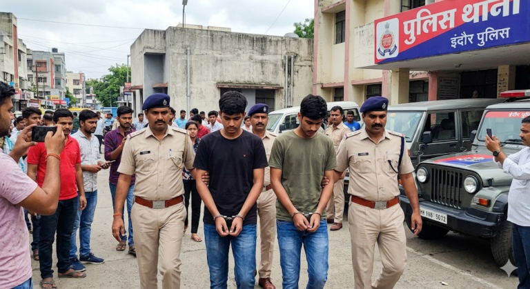 परीक्षा देने इंदौर आए फरार आरोपी छात्रों को पुलिस ने लिया हिरासत में, विवाद कर की थी मारपीट