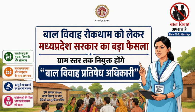 बाल विवाह रोकथाम को लेकर मध्यप्रदेश सरकार का बड़ा फैसला