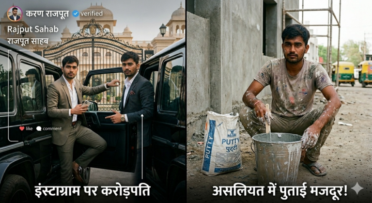 इंस्टा पर करोड़पति, रियल लाइफ में “पुतैया”