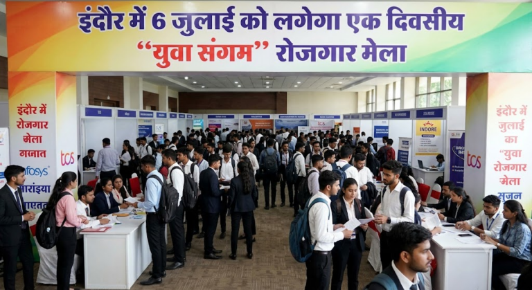 इंदौर में 6 जुलाई को लगेगा एक दिवसीय “युवा संगम” रोजगार मेला