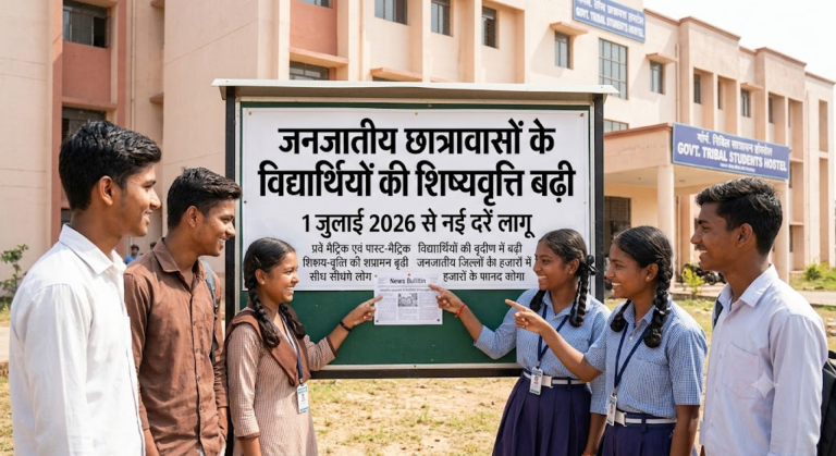 जनजातीय छात्रावासों के विद्यार्थियों की शिष्यवृत्ति बढ़ी