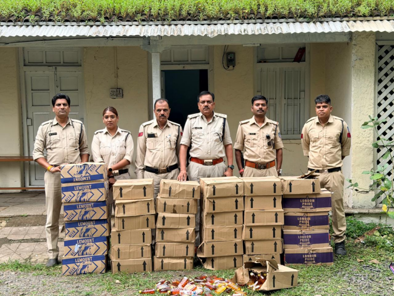 आबकारी विभाग की बड़ी कार्रवाई — 34 पेटी अवैध मदिरा जब्त