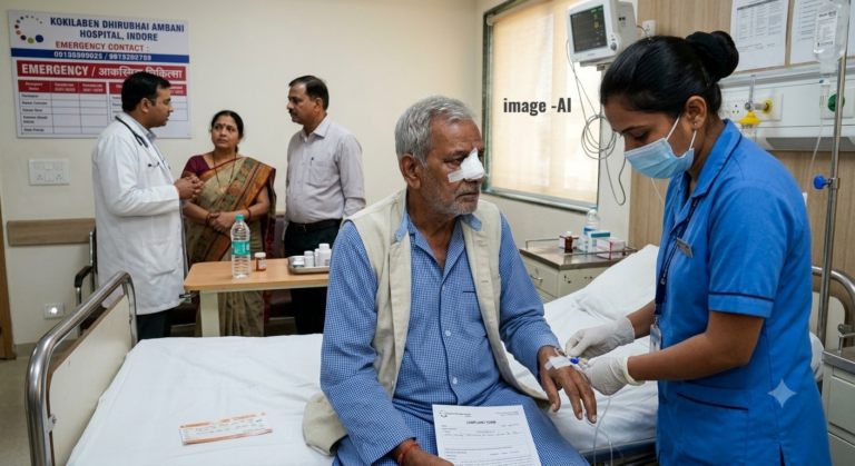 इंदौर आ रहे 78 वर्षीय रिटायर्ड अधिकारी को ट्रेन में चूहे ने काटा नाक पर किया हमला
