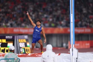एशियन गेम्स में देव कुमार मीना का ऐतिहासिक प्रदर्शन, 5.50 मीटर की छलांग से बनाया नया राष्ट्रीय रिकॉर्ड