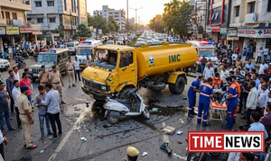 इंदौर निगम के टैंकर ने B.Tech छात्रा को रौंदा, मौत:भाई घायल; हादसे के बाद भाग रहे ड्राइवर को राहगीरों ने पकड़ा