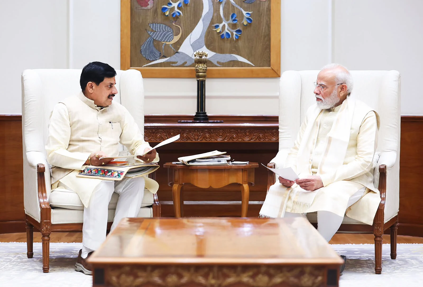 प्रधानमंत्री श्री मोदी से मुख्यमंत्री डॉ. यादव ने की आत्मीय भेंट