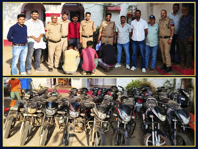 मध्यप्रदेश पुलिस की वाहन चोरों के विरुद्ध बड़ी कार्रवाई