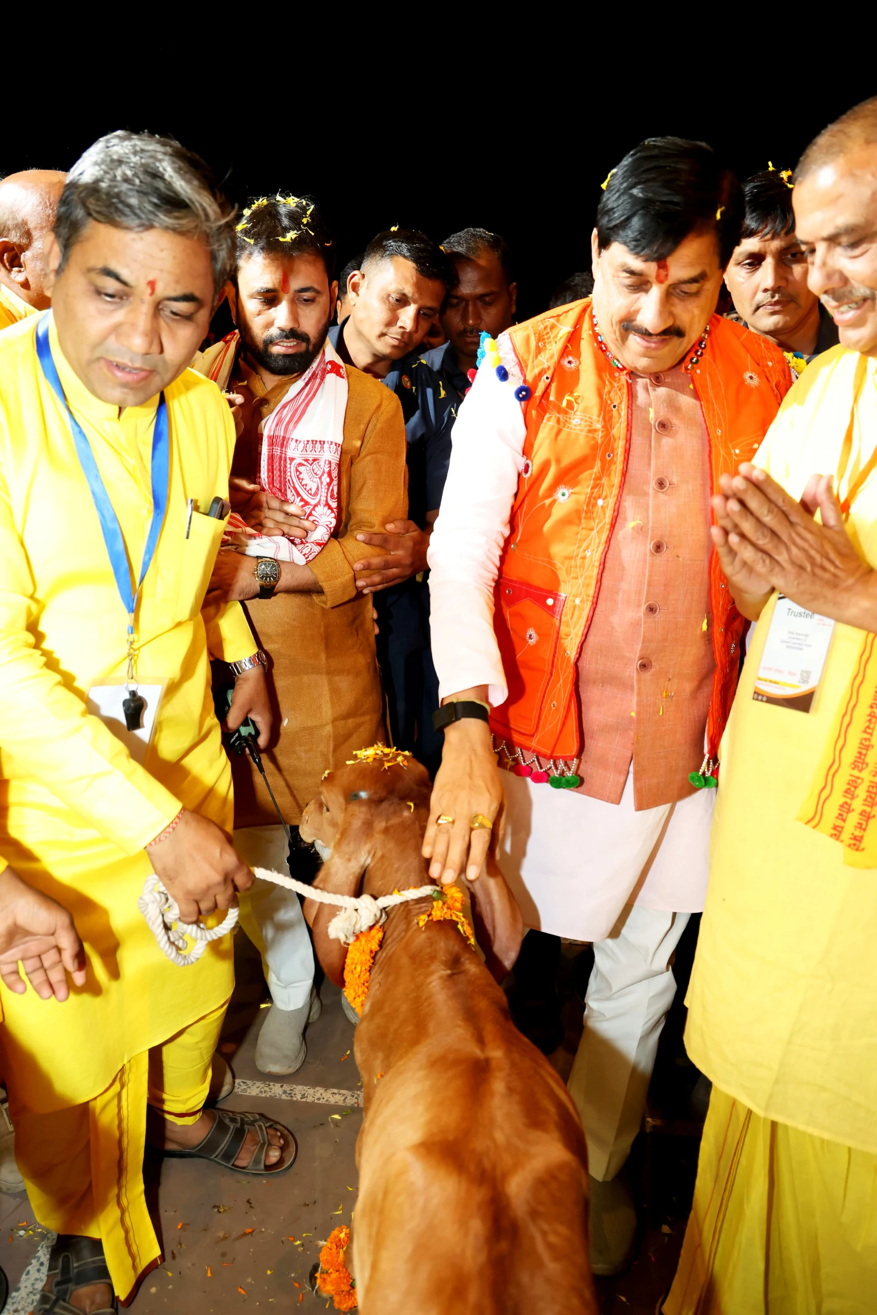 मुख्यमंत्री डॉ. मोहन यादव ने सप्त गौ परिक्रमा मंदिर में गौ पूजन किया