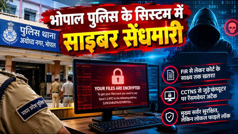 भोपाल पुलिस के सिस्टम में साइबर सेंधमारी, FIR से कोर्ट के साक्ष्य तक खतरा!