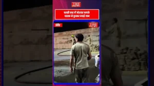 आईटी पार्क चौराहे के पास चलती कार में लगी भीषण आग चालक ने कूदकर बचाई जान