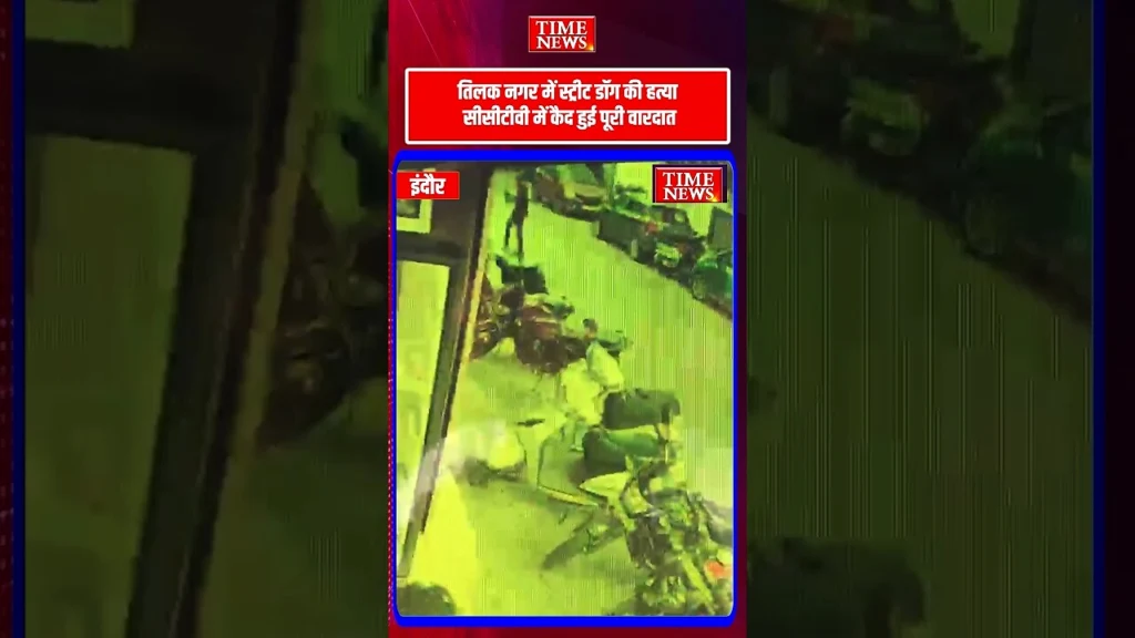 इंदौर के तिलक नगर थाना क्षेत्र में स्ट्रीट डॉग की हत्या स्ट्रीट डॉग के भौंकने से नाराज था शख्स